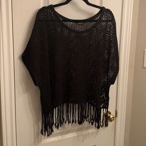 Knitted mesh inspired top or bathing suit cover